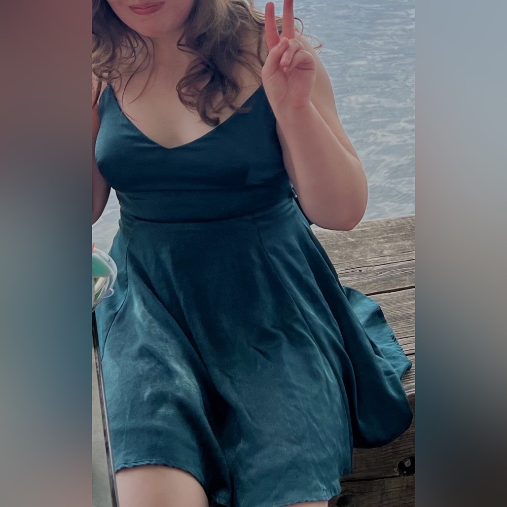 Elegant Teal Dress